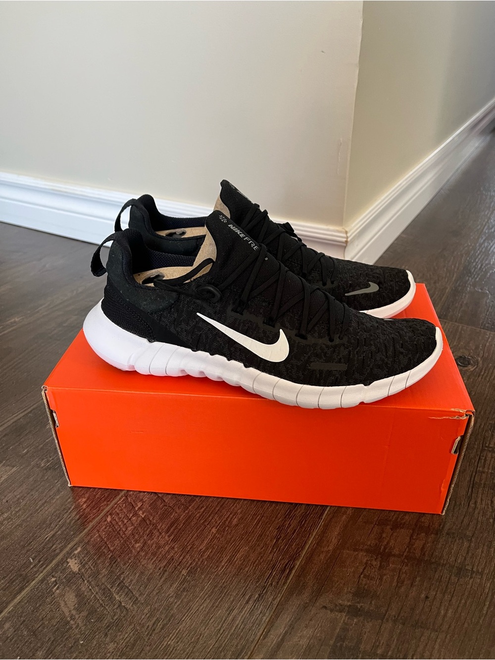 Nike Black and White Athletic Knit Sneakers